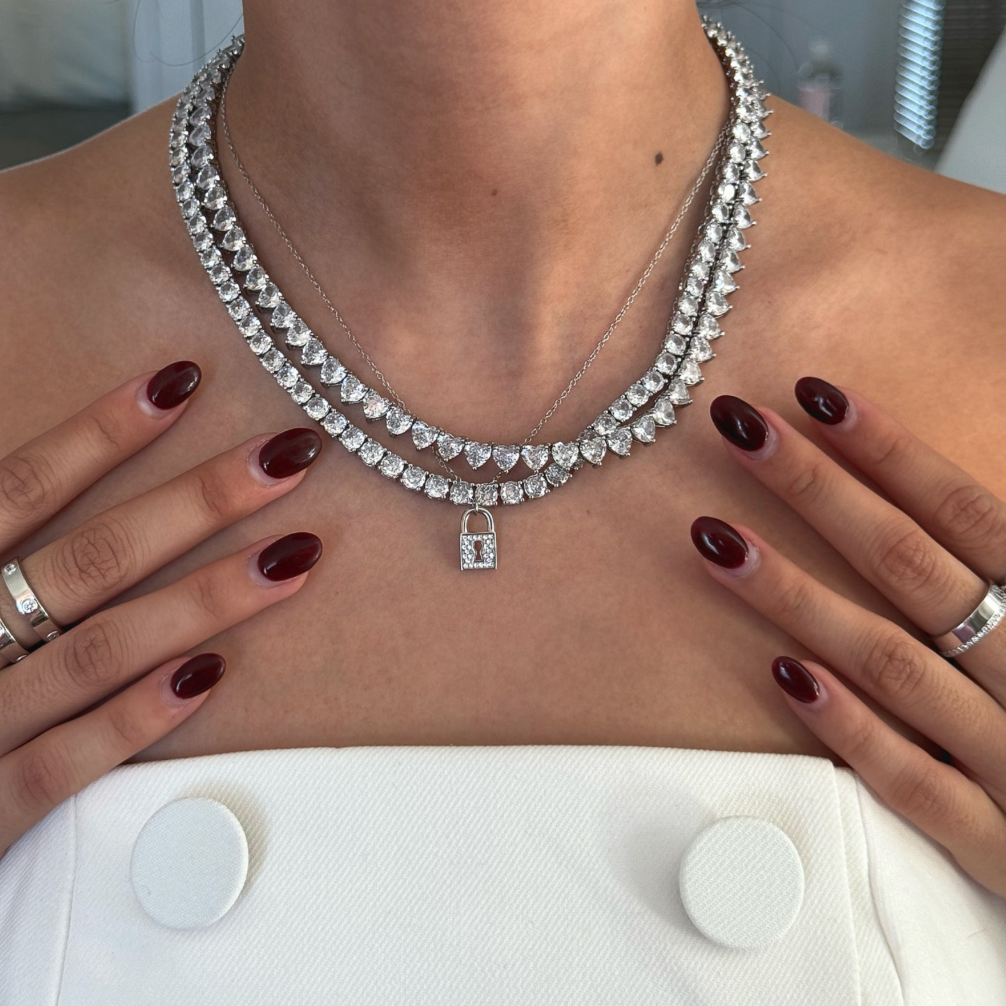 LOLA LOCK NECKLACE - SILVER