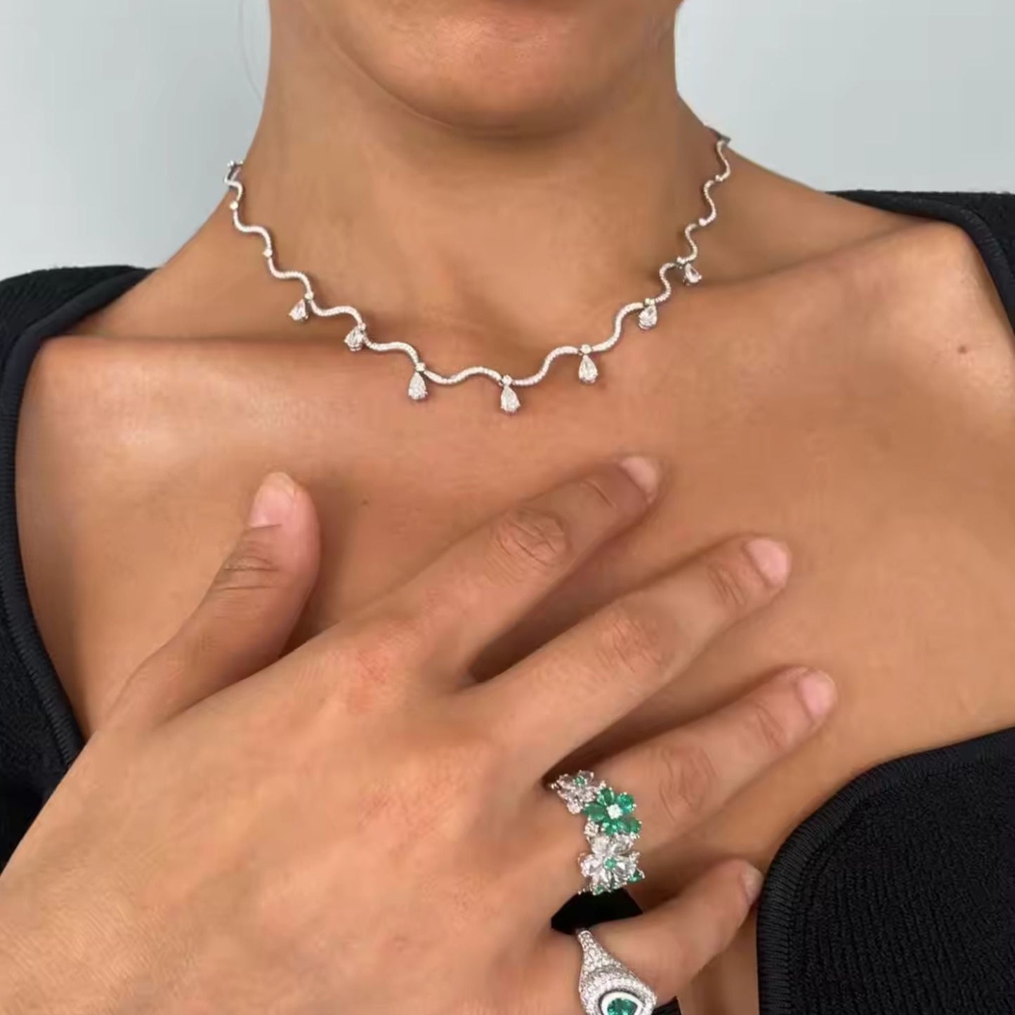 WINONA CHOKER SILVER - (Samples)