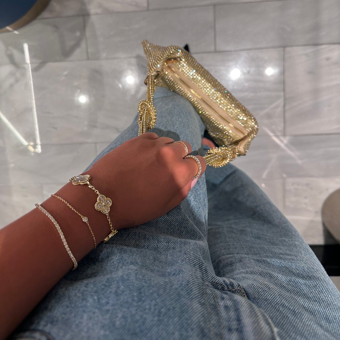 NADINE TENNIS BRACELET - GOLD