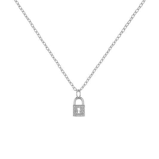 LOLA LOCK NECKLACE - SILVER