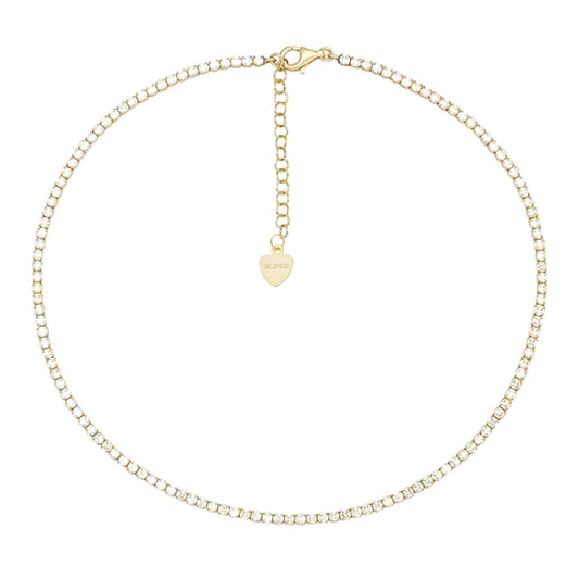 NADINE TENNIS NECKLACE - GOLD