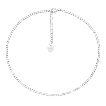 NADINE TENNIS NECKLACE - SILVER