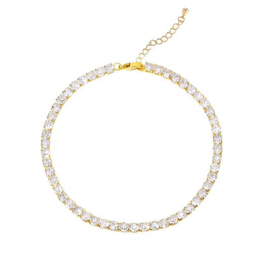 ROSALIA TENNIS ANKLET - GOLD