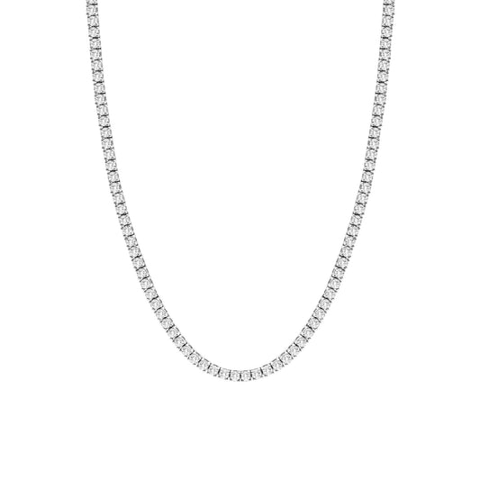 TYRA TENNIS NECKLACE - SILVER