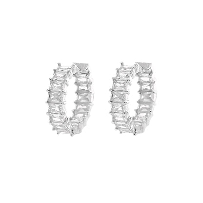 NICOLE HOOP EARRINGS - SILVER