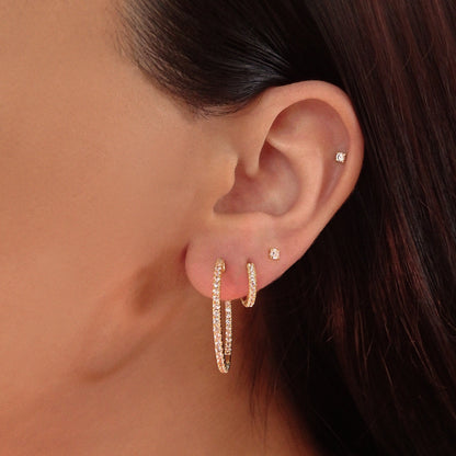 BABY CRYSTAL STUDS - GOLD